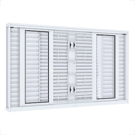 VENEZIANA LUCASA FLEX COM GRADE QUADRADA 120X150X15,5