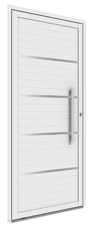 PORTA VITROLAR PIVOTANTE COM FRISO 100X210X6 BRANCA
