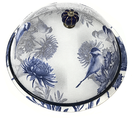 BOLEIRA INOX PASSARO AZUL