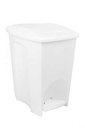LIXEIRA PLÁSTICO METASUL 7L COM PEDAL BRANCO