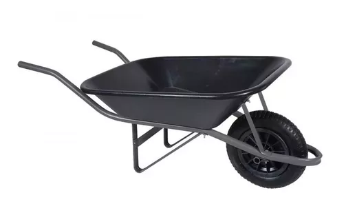 CARRINHO MAO 60L ARO PLÁSTICO 3.25 PRETO