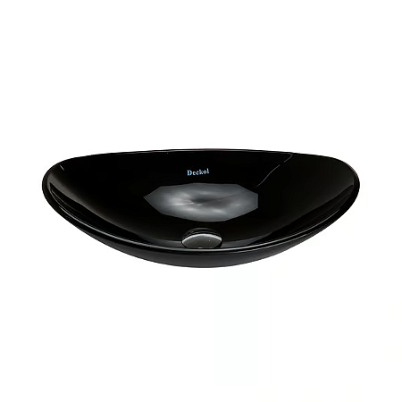 CUBA DE VIDRO OVAL PRETA 12MM 3011