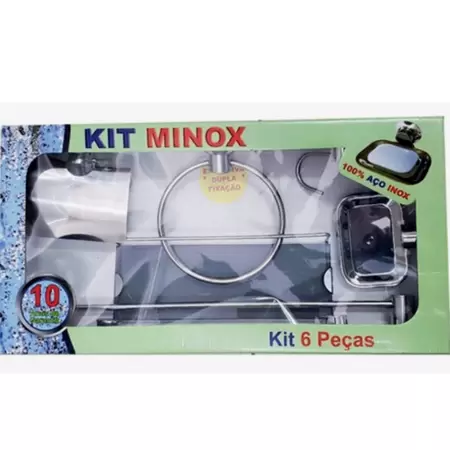 ACESSÓRIO PARA BANHEIRO 6 PEÇAS INOX MINOX FUME