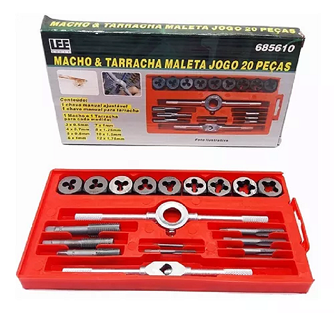 JOGO MACHO COM TARRAXA 20 PEÇAS LEE