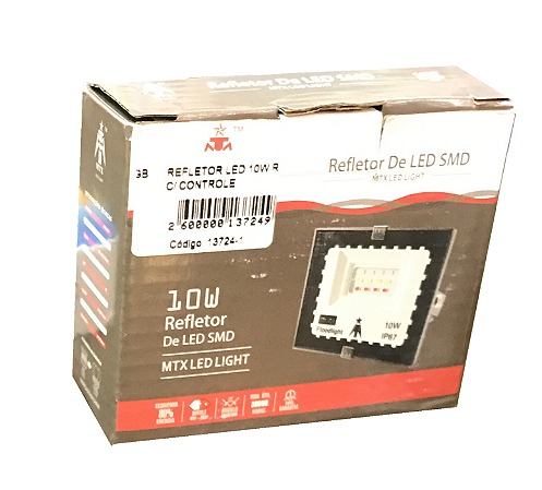 REFLETOR LED 10W RGB COM CONTROLE MTX