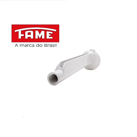 BRAÇO CHUVEIRO 30CM BRANCO FAME