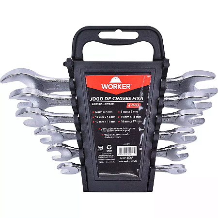 JOGO CHAVE ESTRELA WORKER 6 A 17MM 6 PEÇAS