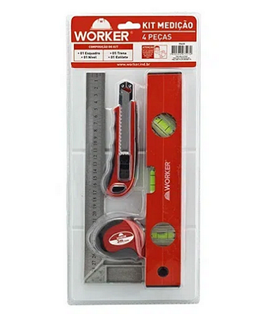 KIT MEDIÇÃO WORKER 4 PEÇAS