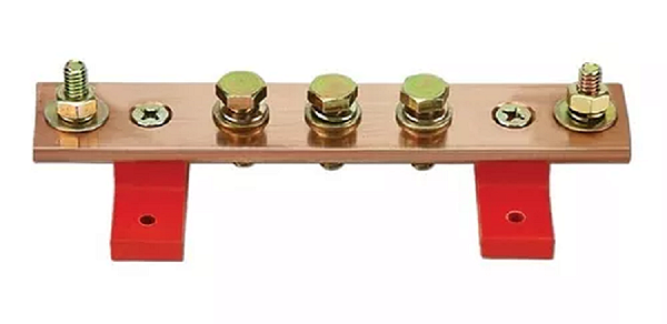 BARRAMENTO COBRE COM PARAFUSO ISOLANTE 1.1/4X3/16