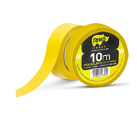 FITA ISOLANTE 19MMX10M AMARELA RINO