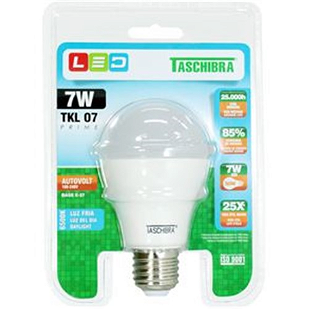 LÂMPADA LED TKL 07 7W TASCHIBRA