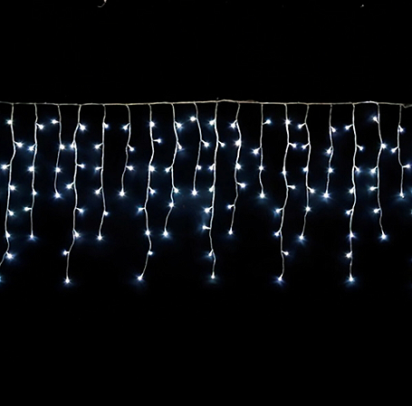 CASCATA 400 LED BRANCA 127V 10 METROS