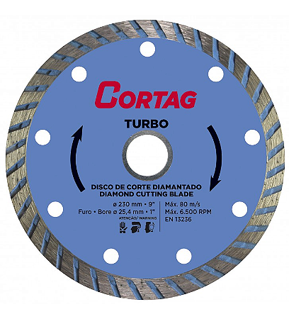 DISCO CORTE DIAMANTADO 230MM CORTAG