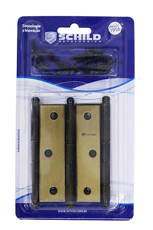 DOBRADIÇA SCHILD 3.1/2 1400 FLO COM 3 PEÇAS