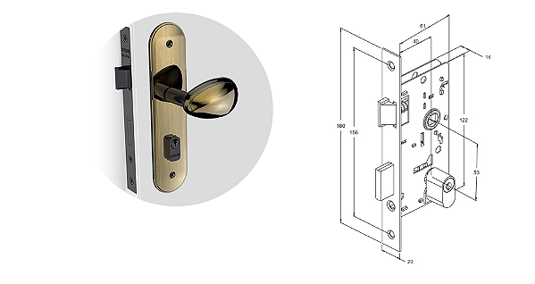 FECHADURA SOPRANO BOLA EXTERNA 75015