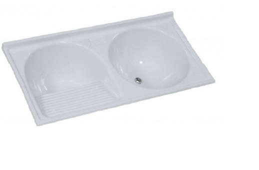 TANQUE DUPLO SINTÉTICO NOBRE BRANCO 110X57