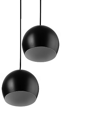 PENDENTE BOLA 2 PRETO VIALUSTRE
