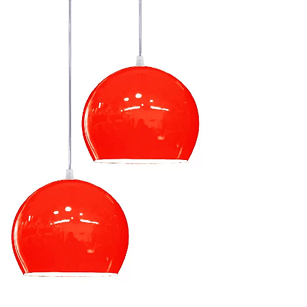 PENDENTE BOLA 2 VERMELHO VIALUSTRE