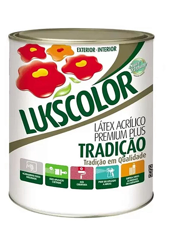 TINTA LATEX LUKSCOLOR PREMIU BRANCO 0,9 LITROS