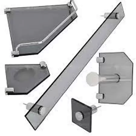 ACESSÓRIO VILDREX 5 PÇS CANTO INCOLOR METAL PRETO
