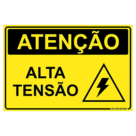PLACA SINAL ALTA TENSÃO