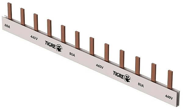 BARRAMENTO MONOFÁSICO 12X80A 440V TIGRE