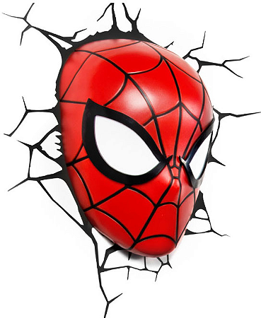 ARANDELA 3D MASCARA HOMEM ARANHA STARTEC