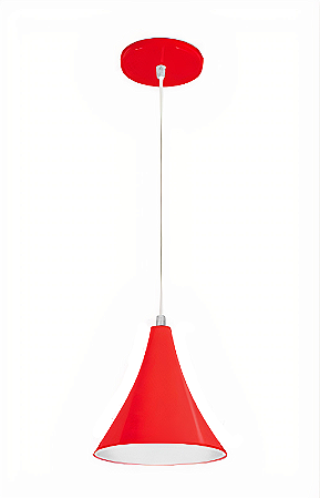 PENDENTE TULIPA ALUMÍNIO VERMELHO