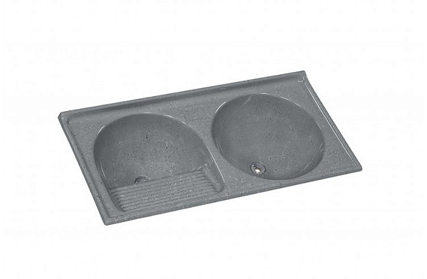 TANQUE DUPLO SINTÉTICO NOBRE CINZA 110X57