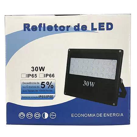 REFLETOR LED 30W 3000K BRANCO QUETE MTX