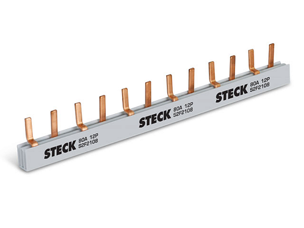 BARRAMENTO BIFASICO 80A 220/440V 2X6P  STECEK