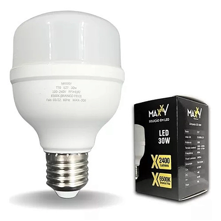 LÂMPADA LED BULBO 30W 6500K MAXXY