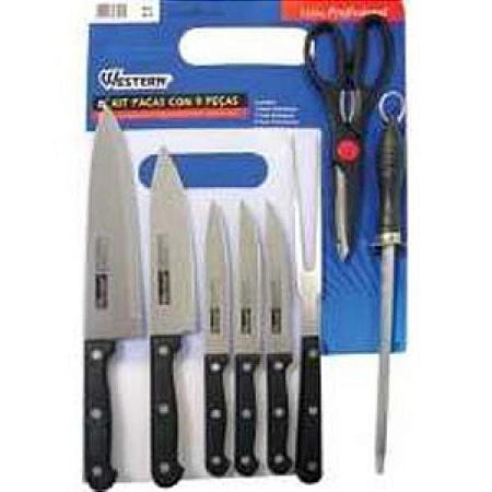 KIT FACAS WESTERN PROFISSIONAL 9 PEÇAS N9