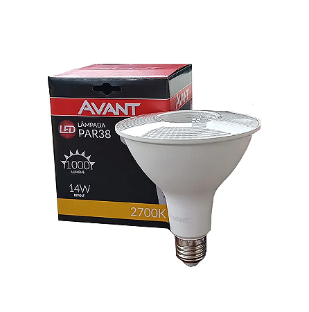 LÂMPADA LED PAR 38 2700K 14W E27 AVANT