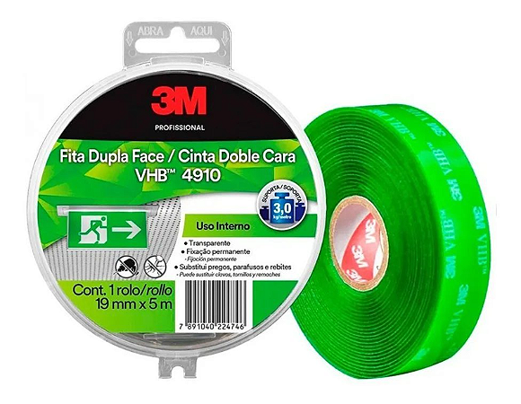 FITA DUPLA FACE 3M 19X5MTS