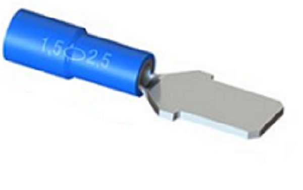 TERMINAL INTELLI MACHO ENCAIXE 2.5 MM AZUL