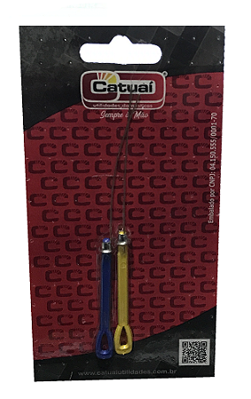 AGULHA COMUM PARA FOGÃO COM 2 PEÇAS AZUL/AMARELO CATUAI