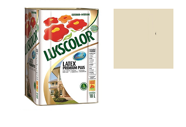 TINTA LATEX LUKSCOLOR PREMIUM 18 LITROS MARFIM