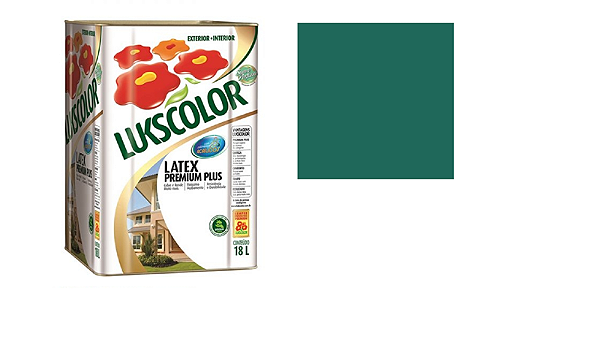 TINTA LATEX LUKSCOLOR PREMIUM 18 LITROS VERDE