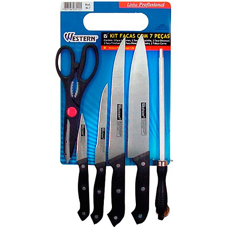 KIT FACAS WESTERN PROFISSONAL 7 PEÇAS N 7