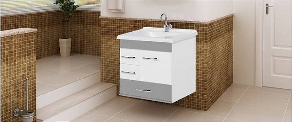 GABINETE BANHEIRO MONACO SUSPENSO 59.5 CM CC
