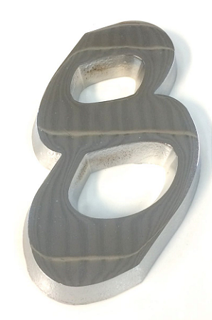 ALGARISMO ELEGANC G Nº 8 CROMADO