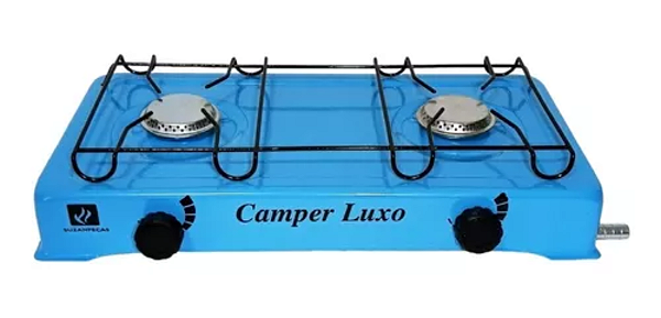 FOGÃO 2 BOCAS CAMPER LUXO AZUL