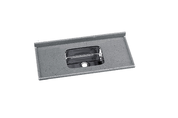 PIA SINTÉTICO RORATO COM CUBA INOX 1.20 CINZA
