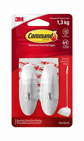GANCHO COMMAND 3M BRANCO 1.3KG