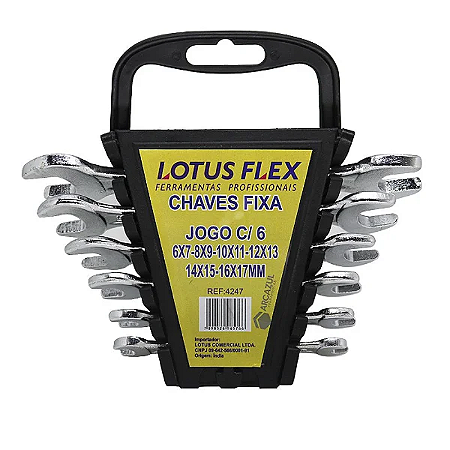 KIT JOGO CHAVE FIXA 6 PEÇAS 6.17 LOTUS