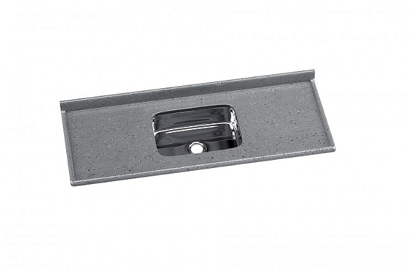 PIA SINTÉTICA RORATO COM CUBA INOX 1.80 CINZA