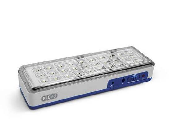 LUMINÁRIA EMERGÊNCIA 30LEDS SLIM BIVOLT FLC