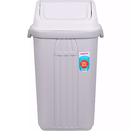 LIXEIRA SANREMO BASC 105 LITROS BRANCA