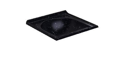 TANQUE GABINETE RORATO KIT AMELIA 61.5X61 PRETO